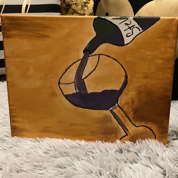 Other - Rustic vibe glass of wine being poured.